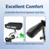 Hybrid - Most Compact All Terrain Knee Scooter for Adults for Foot Surgery Heavy Duty Knee Walker for Broken Ankle Foot Injuries Recovery Leg...