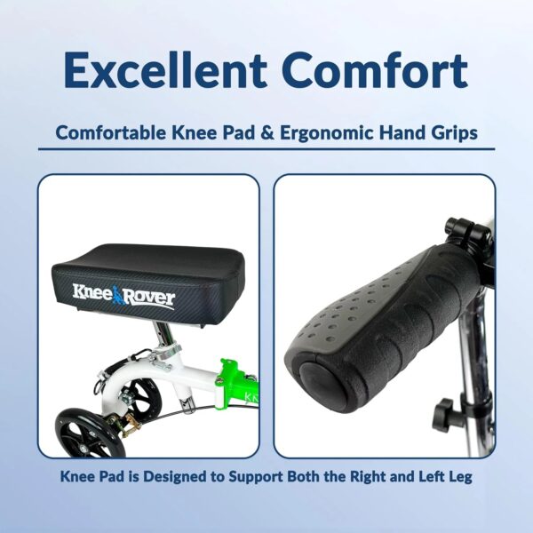 Hybrid - Most Compact All Terrain Knee Scooter for Adults for Foot Surgery Heavy Duty Knee Walker for Broken Ankle Foot Injuries Recovery Leg...
