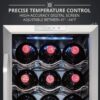 18 Bottle Compressor Wine Cooler Refrigerator w/Lock, Large Freestanding Wine Cellar For Red, White, Champagne or Sparkling Wine, 41f-64f Digital...