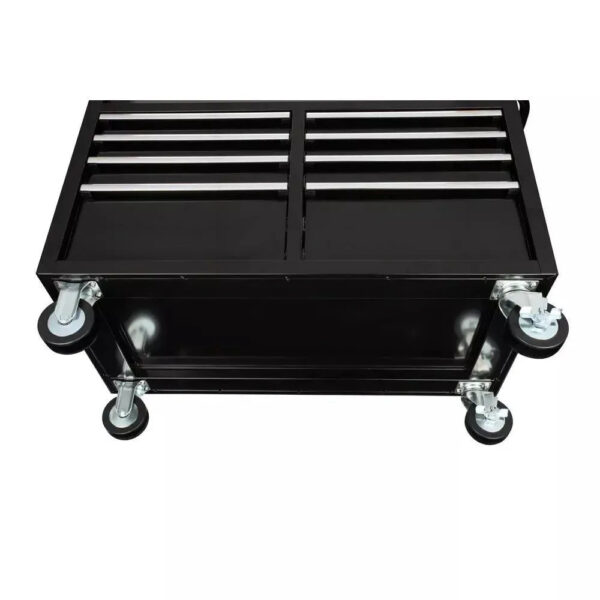 46 in. W x 24 in. D 9-Drawer Gloss Black Deep Tool Chest Mobile Workbench
