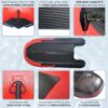 Inflatable Boat | Yacht Dinghy Tender Raft | Multi Person Fishing Boat | Aluminum Floor Oars | Fishing Rod Holders | Heavy-Duty PVC | 2024 Model |