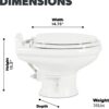 320 Series Standard Height RV Toilet - White