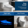 USPA 6800 Luxury Electric Bidet Seat for Elongated Toilets in White USPA6800-E
