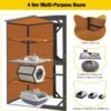 Aivituvin Large Cat Catio, 4 Tiers, Weatherproof Roof, 70"H x 77"L
