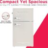 Frigidaire Retro Mini Fridge with Freezer & Side Bottle Opener-Small 2 Door Refrigerator for Office Bar or College Dorm Room-3.1 Cu Ft 19 "D x...