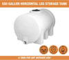 Horizontal Polyethylene Reservoir Water Tank with Legs, 550 Gallon, Made in the USA, Poly Tank for Water and Non-Flammable Liquids, Rust and...