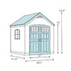 Outdoor Covington 7 1/2 ft. W x 4 ft. D Storage Shed