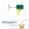 Backyard Discovery Mount Mckinley Cedar Wood Swing Set with Wave Slide, Play Deck, Double Rock Wall, Rope Ladder, Web Swing, Belt Swings, Toy...