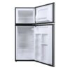 4.6. Cu ft Two Door Mini Refrigerator with Freezer, Stainless Steel