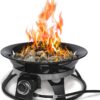 Portable Propane Fire Pit, 21-inch, 58,000 BTU with Fire Pit Cover & Carry Kit, Smokeless Gas Firebowl