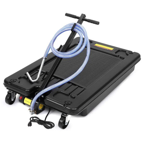 588b3ebd25ab99980c11efabfc70cee17adc853994859f4e05baa407b2555f5d 17 Gal Electric Oil Drain with 110V Pump & 8 Ft Hose,Low Profile & T Folding Handle Oil Drain Cart for Truck Cars SUVs