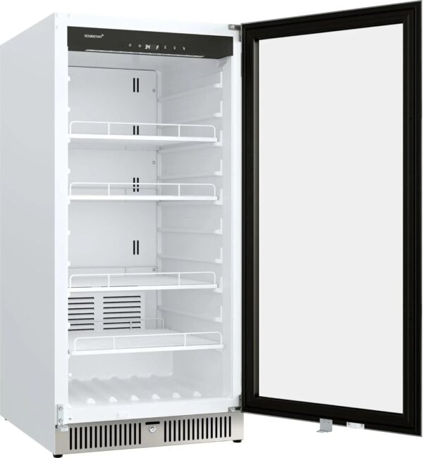 EdgeStar VBM101 22" Wide 10.1 Cu. Ft. Commercial Beverage Merchandiser Stainless Steel, Temp Alarm, Reversible Door