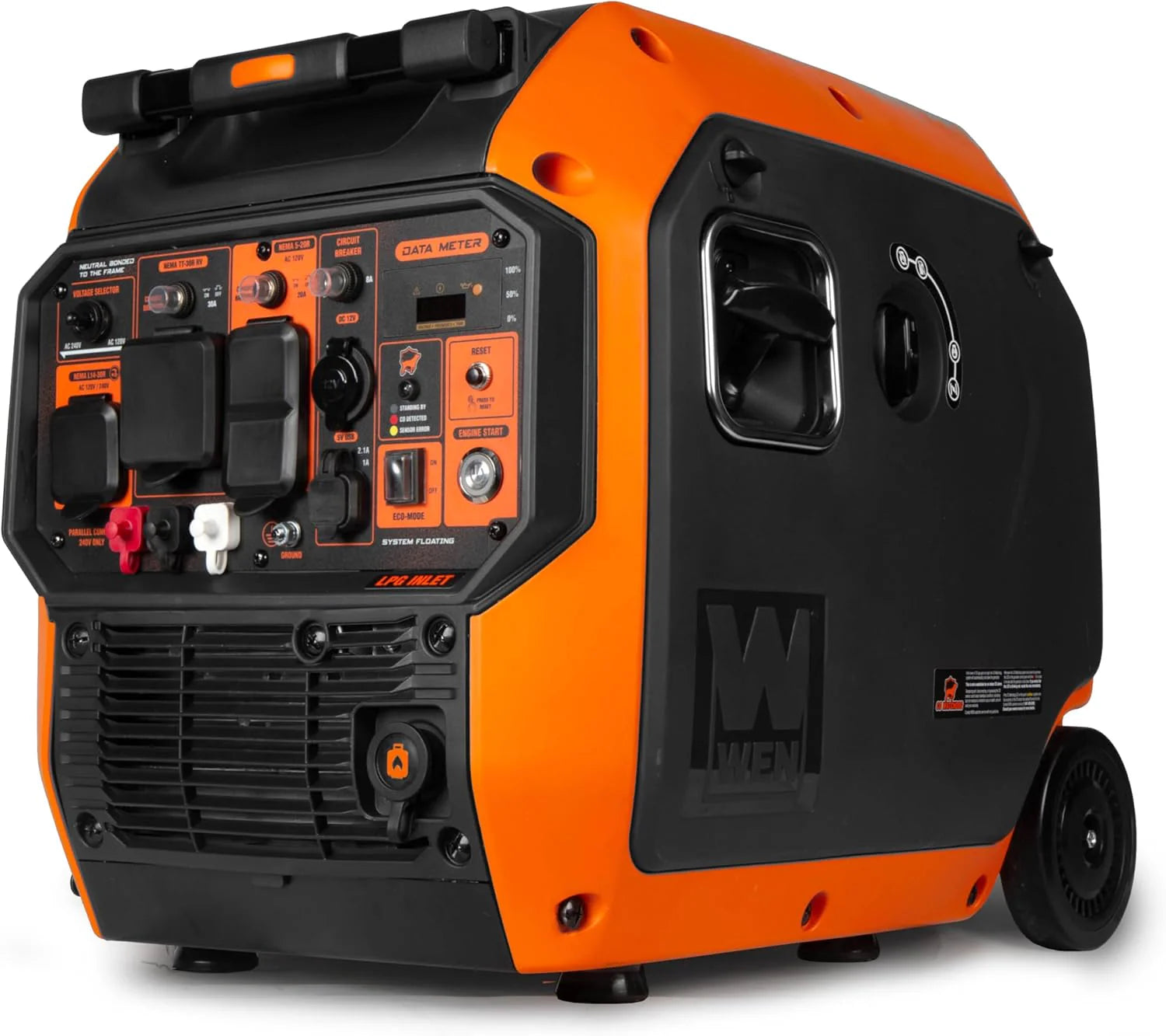 5bc2ebfec161fd0b5b32cb52433be49d1ca9253fee9c0ba89291be88ddc337ae WEN 6800W Dual Fuel Inverter Generator RV-Ready CO Watchdog