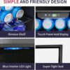 Beverage Refrigerator Cooler - 126 Can Mini Fridge with Glass Door for Soda Beer or Wine, Beverage Cooler for Home, Office, Bar with Adjustable...