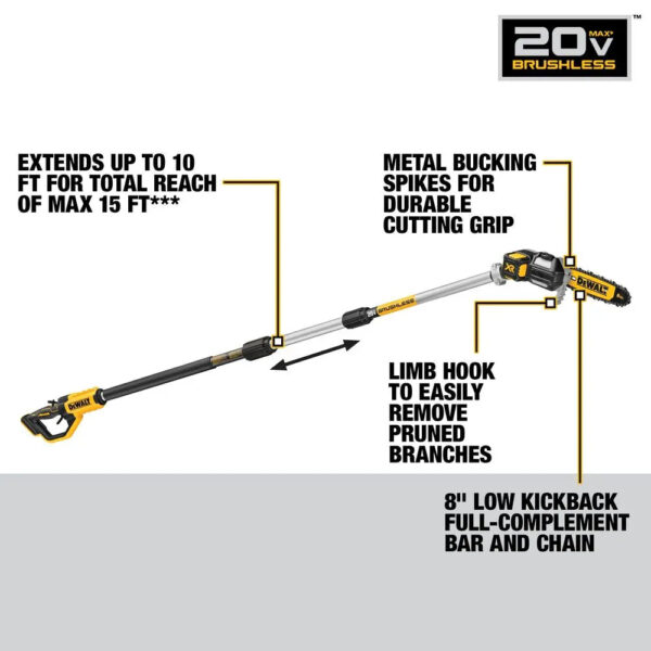 20V MAX XR Lithium-Ion Cordless 8" Pole Saw Kit