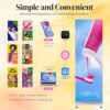 80" P1.86 Flexible Spliceable LED Poster Display USB Plug-and-Play, Mobile & PC Remote Control, Digital Signage Advertising Screen (Silver, 1-Pack)