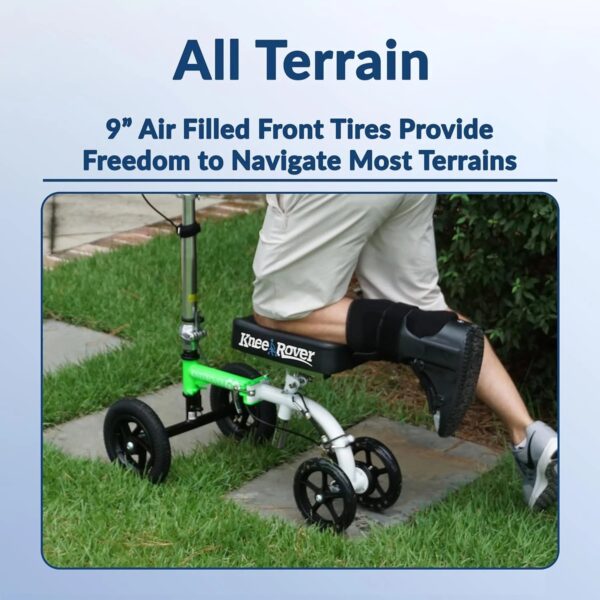 Hybrid - Most Compact All Terrain Knee Scooter for Adults for Foot Surgery Heavy Duty Knee Walker for Broken Ankle Foot Injuries Recovery Leg...