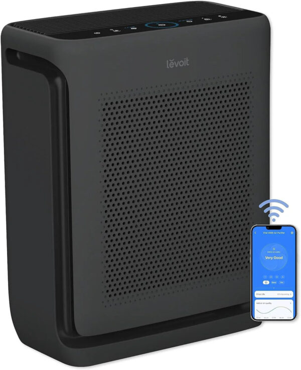 Air Purifiers for Home Large Room Up to 1800 Ft in 1 Hr with Washable Pre-Filter, Air Quality Monitor, Smart WiFi, HEPA Sleep Mode for Allergies,...