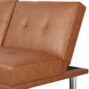 Yaheetech Convertible Sofa Bed Adjustable Couch Sleeper Modern Faux Leather Home Recliner Reversible Loveseat Folding Daybed Guest Bed, Removable...