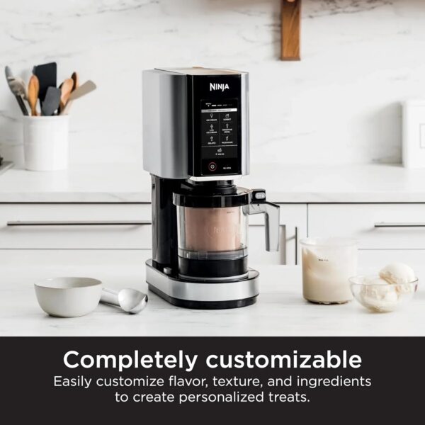 Ninja NC301 CREAMi Ice Cream Maker, for Gelato, Mix-ins, Milkshakes, Sorbet, Smoothie Bowls & More, 7 One-Touch Programs, with (2) Pint Containers...