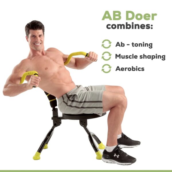 AB Doer 360 Fitness System with 6 Pack Back Roller Provides an Abdominal and Total Body Workout with Aerobics to Burn Calories and Work Muscles...