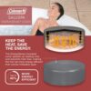 Coleman SaluSpa Miami AirJet 2 to 4 Person Round Inflatable Hot Tub Portable Outdoor Spa with 120 Soothing AirJets and Insulated Cover, Black