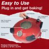Electric Pizza Oven with Ceramic Stone, Viewing Window, Adjustable Heat Control, Timer and 1200W Baking Power, DIY Homemade Pizzeria, Large 12 Pie...