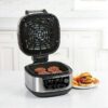 PowerXL Grill Air Fryer Combo Plus 6 QT 12 in 1 Indoor Slow Cooker, Roast, Bake, 1550 Watts, Stainless Steel Finish : Home & Kitchen