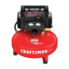 Craftsman 6 Gallon Pancake Air Compressor, Oil-Free, 150 PSI, Portable with Accessory Kit
