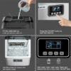 48LBS/24H Stainless Steel Countertop Ice Maker Machine with Self-Clean Function LCD Display Ice Scoop Basket