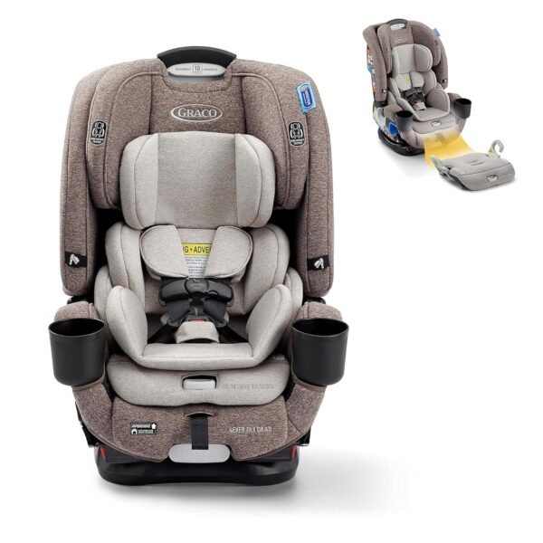 4Ever DLX 4-in-1 Car Seat, Charlie | Infant to Toddler Car Seat, with 10 Years of Use | Rear-Facing, Forward-Facing and Booster Modes | Safe,...