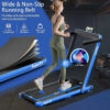2.5HP 2-in-1 Folding Under Desk Treadmill with Speaker APP Remote Control, Portable Walking Jogging Machine for Home Gym Office