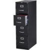 STAPLES 4-Drawer File Cabinet, Lockable, Black, 25"D x 15"W