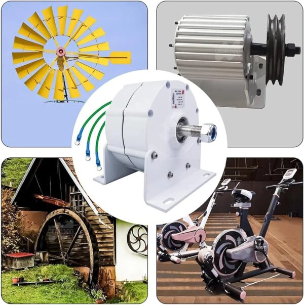 12000W Low RPM Permanent Magnet Generator 12V 24V 48V 120V 220V, Free Energy Gearless Permanent Magnet Generator Motor DIY for Wind Turbine Water...
