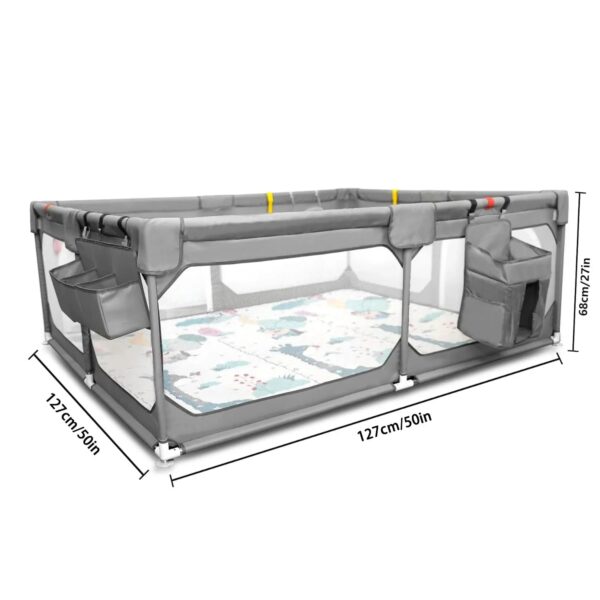 Baby Playpen with Mat 75"*59", Extra Large Playpen for Babies and Toddlers with Storage Bag, BPA-Free, Non-Toxic, Safe No Gaps Playards for...