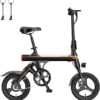 EB3 Electric Bike Adults 21mph, 500W Peak Motor, 270Wh Battery, Rear Suspension, 3 Levels Assist, 14" Folding Ebike for Adults and Teens, Complies...