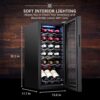 18 Bottle Compressor Wine Cooler Refrigerator w/Lock, Large Freestanding Wine Cellar For Red, White, Champagne or Sparkling Wine, 41f-64f Digital...
