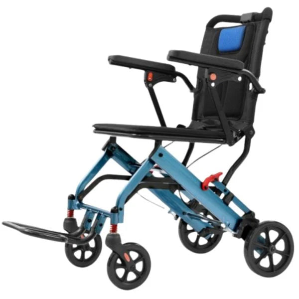 7cd0e82d57e88f4230246de58991c809aa596e5723c6efab2a06ca2a3b4ef97e Ultra-Light Portable Folding Wheelchair, Travel-Friendly with Handbrake, 220 lbs Capacity, Ideal for Elderly & Children, 34.2 32.6 Unfolded Dimensions