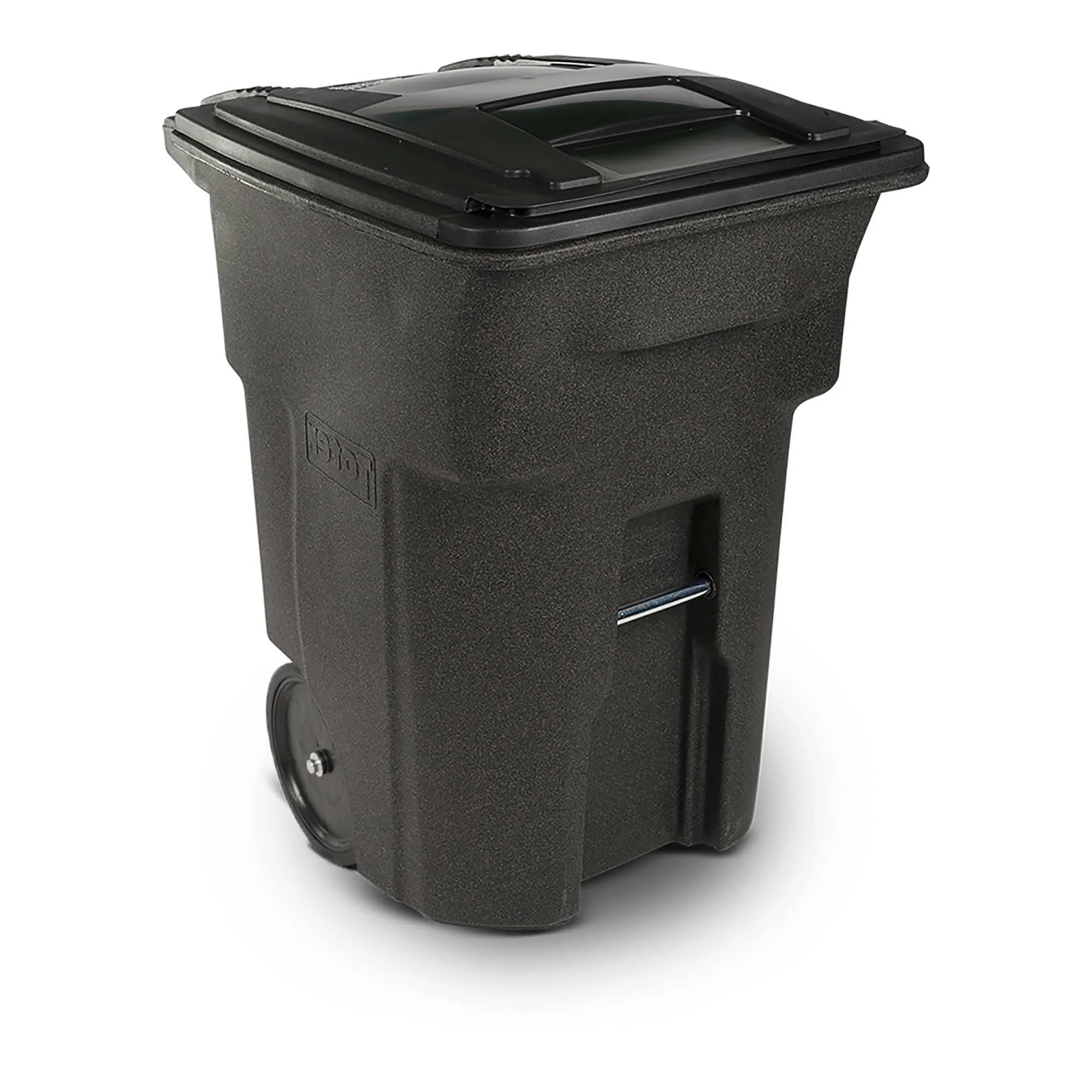 80d4c59a77e81dbf236bc4a99532835707c89be73b9a92437b7e8268c299f1b7 96 gal. Trash Can Brownstone with Quiet Wheels and Lid
