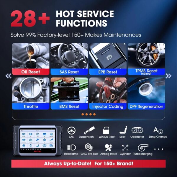 2024 Bidirectional Tool as MK808BT Pro MX808S M808Z, Function as MaxiCheck MX900, 28+ Service, Active Test, All System Diagnose, Injector Coding,...