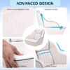 Pontoon Boat Seat, Captains Bucket Boat Seat, Back Folding Boat, Boat Cabin Seating White & Blue