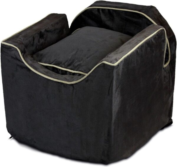 Dog Car Seat: Lookout I Dog Booster Car Seat for Dogs Small 5-15 lbs, Size: Small, Fabric: Black Diamond, Pet Car Seat to Alleviate Car Sickness...
