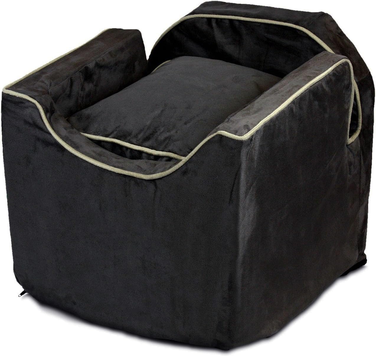 Dog Car Seat: Lookout I Dog Booster Car Seat for Dogs Small 5-15 lbs, Size: Small, Fabric: Black Diamond, Pet Car Seat to Alleviate Car Sickness...