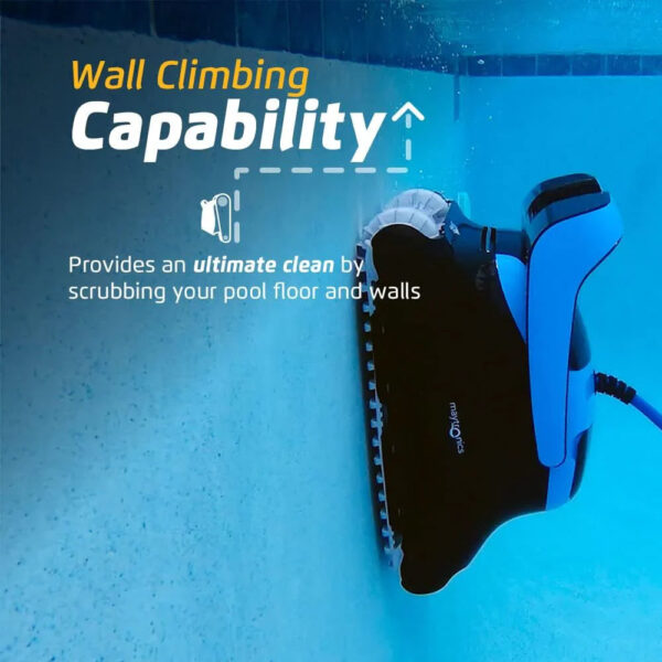 Dolphin Nautilus CC Plus Wi-Fi Automatic Robotic Pool Vacuum Cleaner, Always Cleaning, Never Charging, with Wall Climbing Scrubber Brush, Ideal...