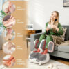 Premium 2-In-1 Electric Shiatsu Foot Calf Massager With Heat Function