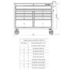 46-in W x 24.5-in D 9-Drawer Mobile Workbench with Hardwood Top and Power Station Gloss Black