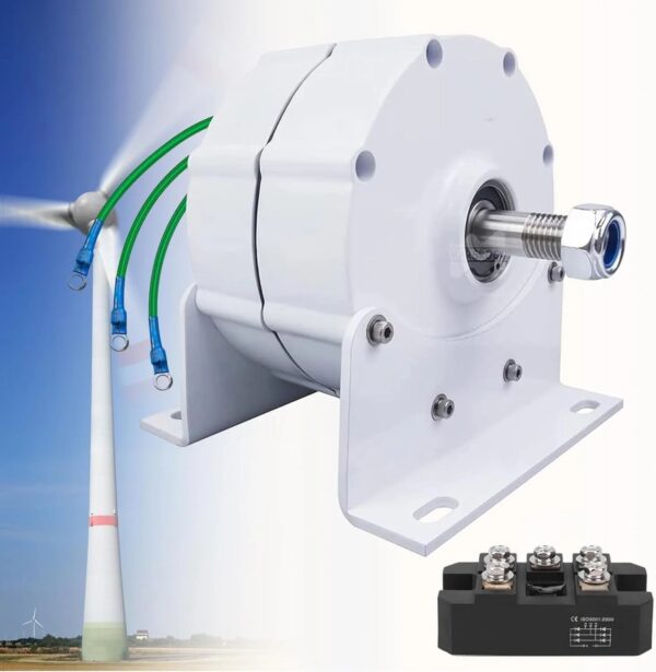 12000W Low RPM Permanent Magnet Generator 12V 24V 48V 120V 220V, Free Energy Gearless Permanent Magnet Generator Motor DIY for Wind Turbine Water...