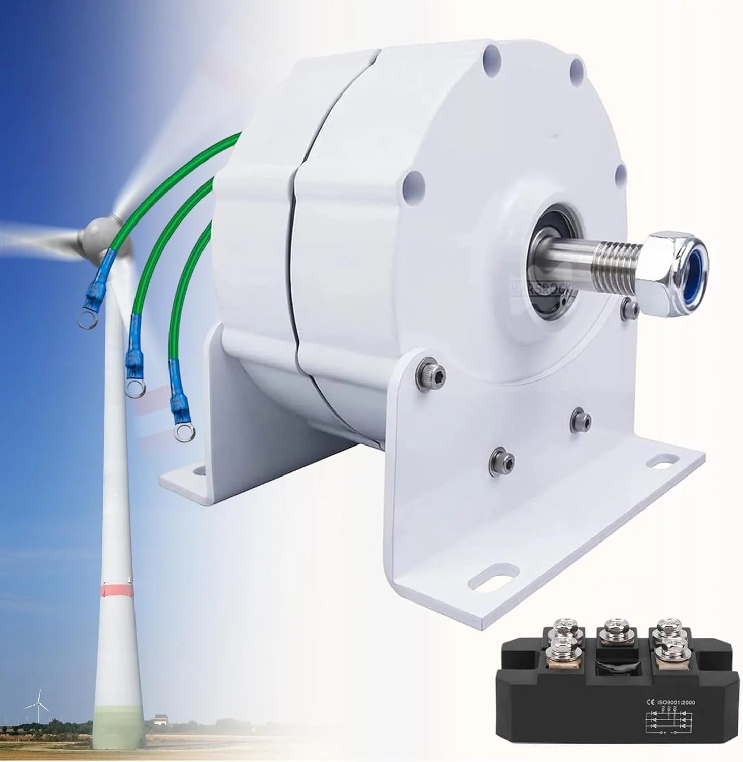 12000W Low RPM Permanent Magnet Generator 12V 24V 48V 120V 220V, Free Energy Gearless Permanent Magnet Generator Motor DIY for Wind Turbine Water...