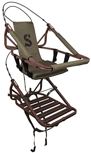 Summit Viper SD Climbing Treestand Lightweight Aluminum, Foam Padded Seat, 300 lbs Capacity, Includes Safety Harness