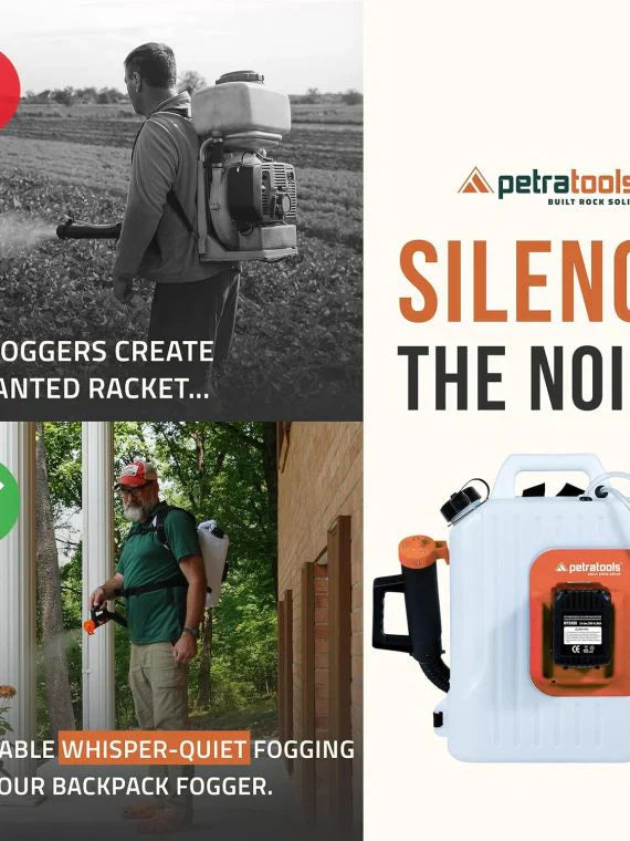 Cordless ULV Cold Fogger Backpack Sprayer, 2.6 Gallon Battery-Powered Mosquito Fogger for Outdoor Use